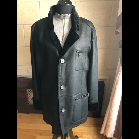 giorgio armani shearling jacket